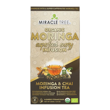 Organic Moringa Energy Tea - Chai Spice - Natural Coffee Alternative