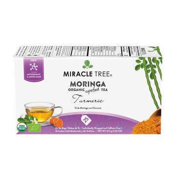 Organic Moringa Tea - Turmeric - Caffeine-Free Herbal Tea