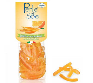 Perle di Sole Candied Orange Peels — Italian Confection (3.5 oz / 100g)