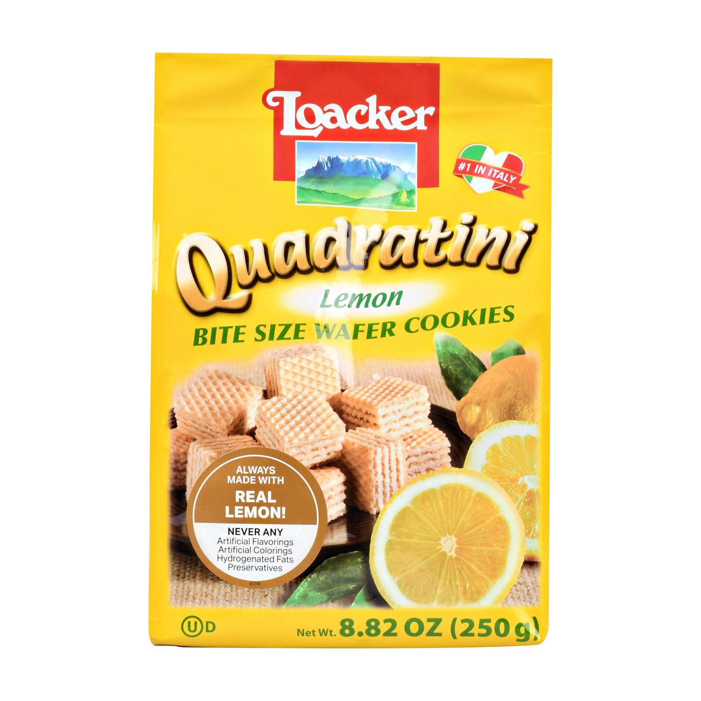 loacker Lemon Cream Wafers – Italian Crisp Snack with Sicilian Lemon