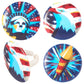 Celebrate Liberty Cupcake Rings 144 ct