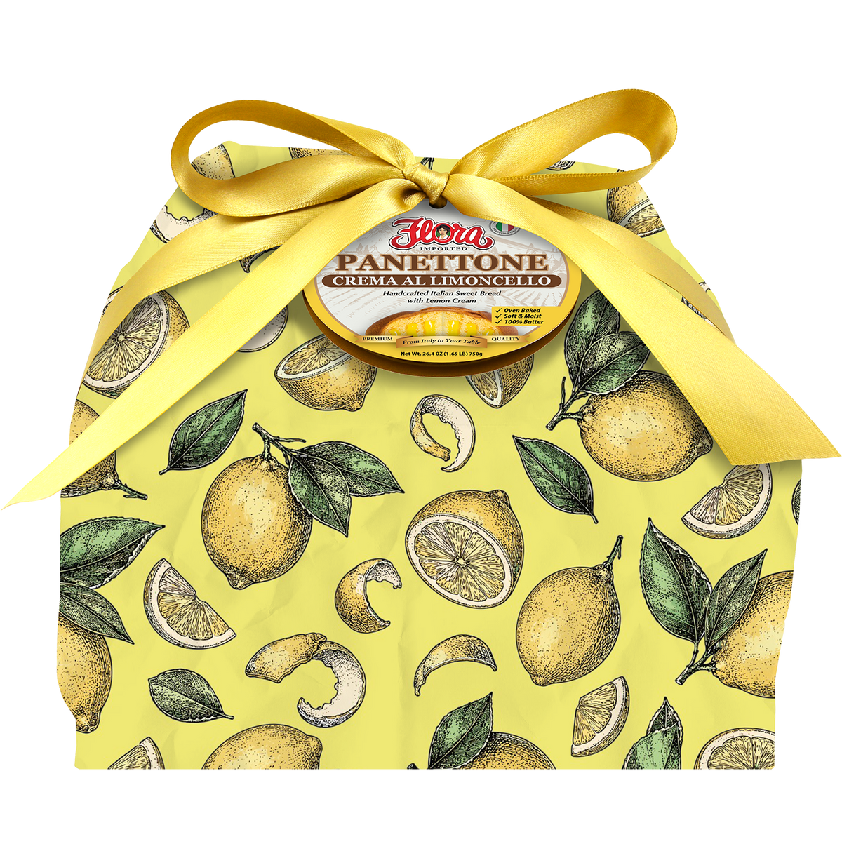 Handmade Panettone with Lemon Cream - 26.4 oz