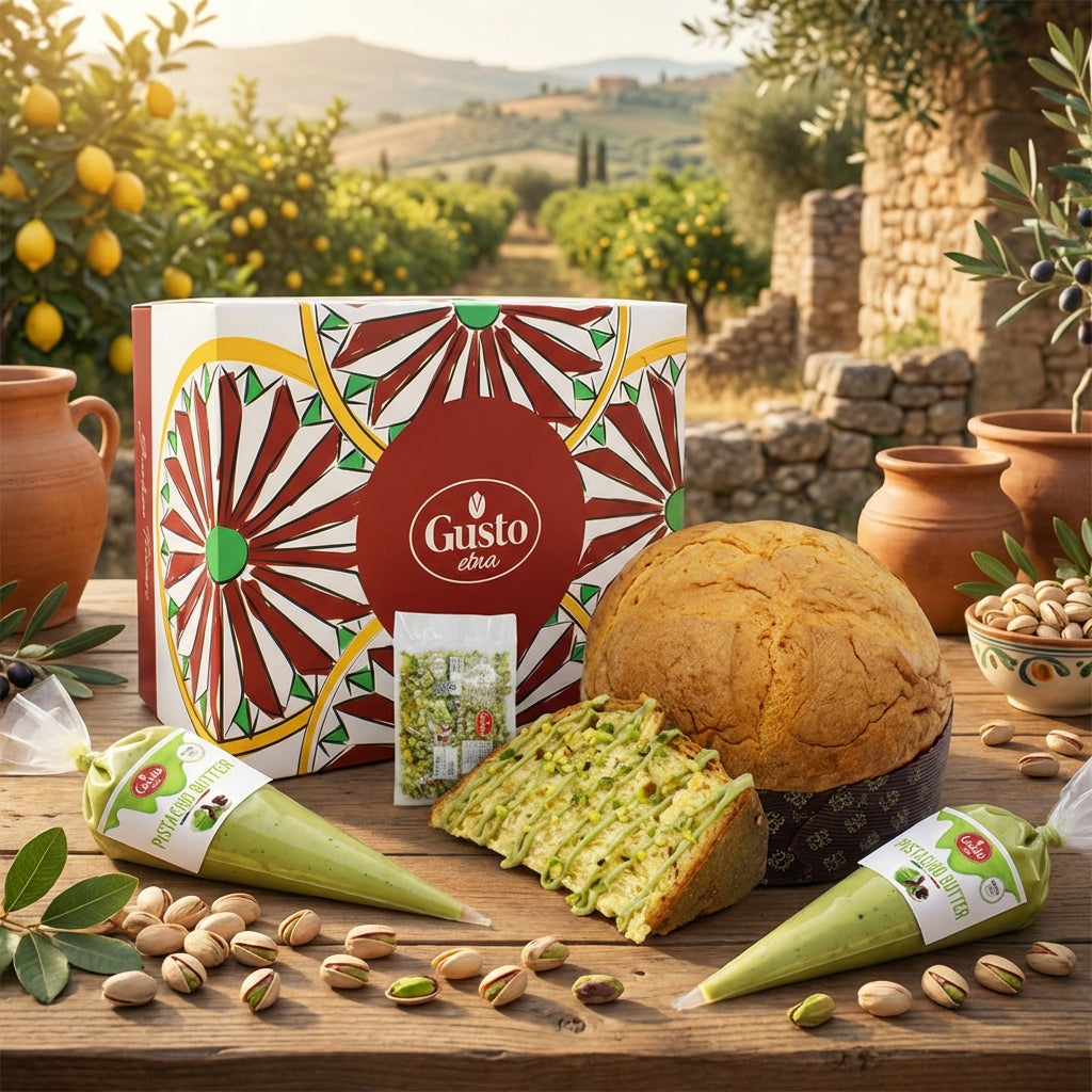 Gusto Etna Sicilian Panettone with Pistachio Cream