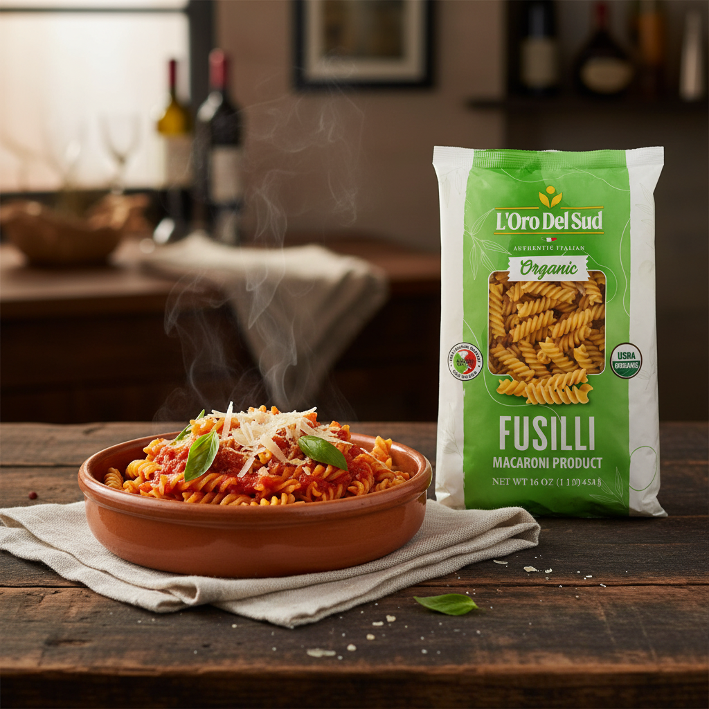L'Oro Del Sud, Organic Fusilli Pasta, 20 Pack x 1 lb