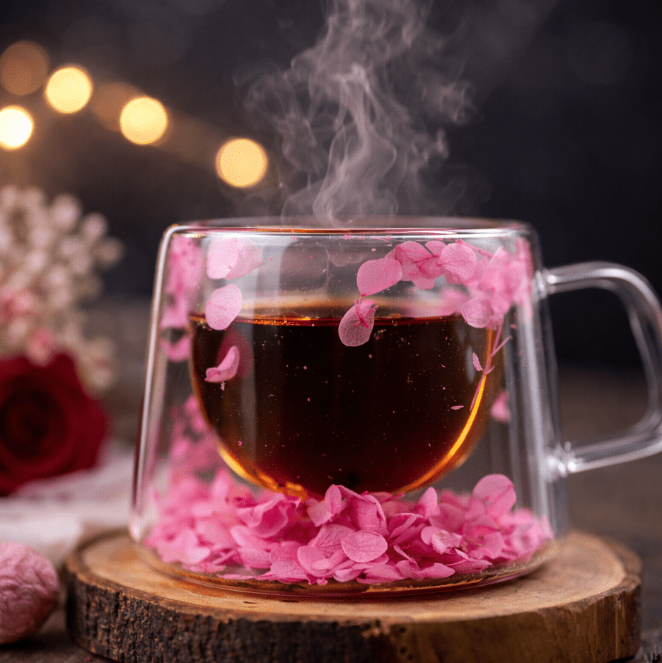Double Glass Handcrafted Flower Glass Cup Mugs with Dried Flowers - Unique Floral Tea  & Coffee Mug