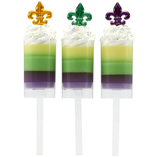 Fleur De Lis Translucent Cupcake Picks-24 or  144 count