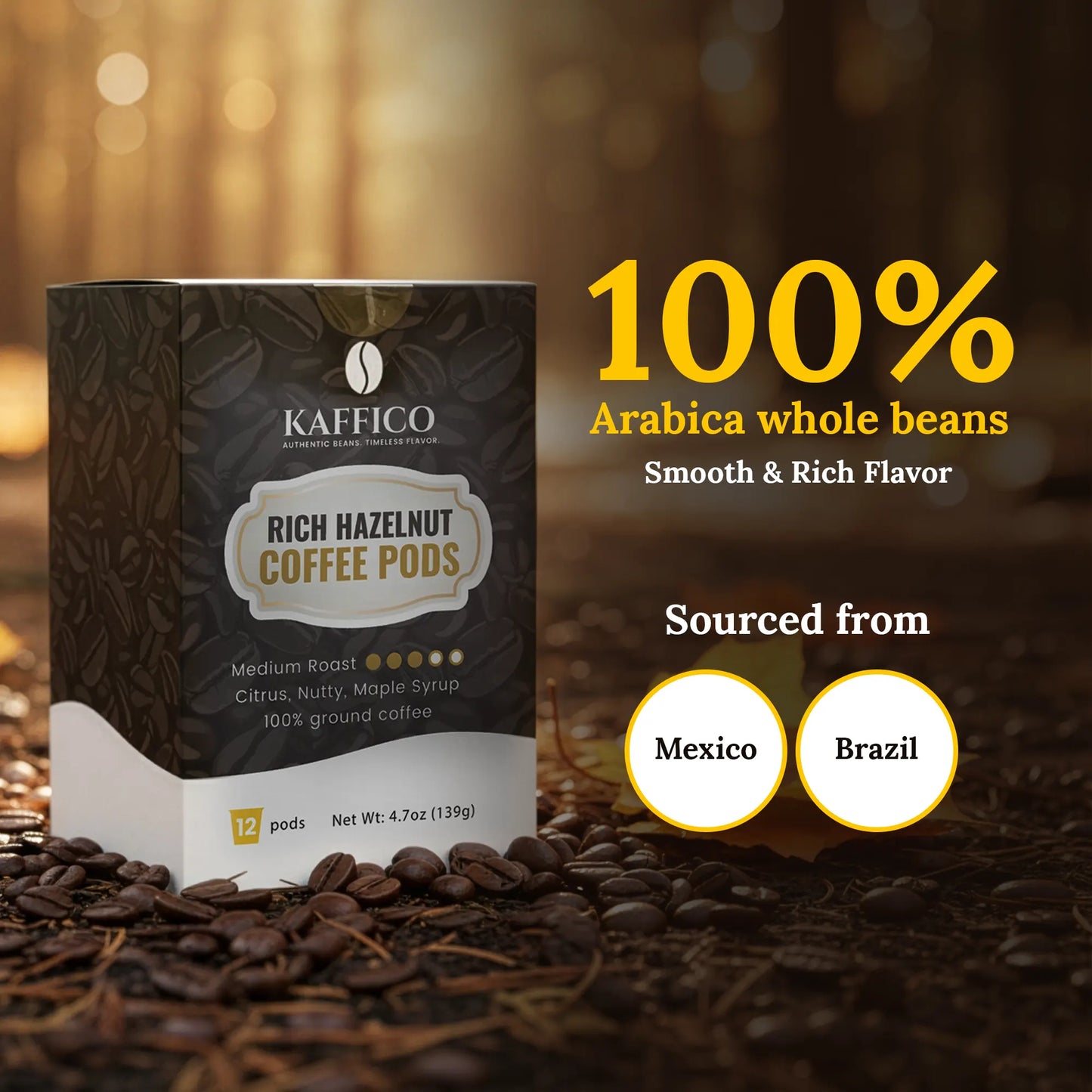 Rich Hazelnut Coffee Pods