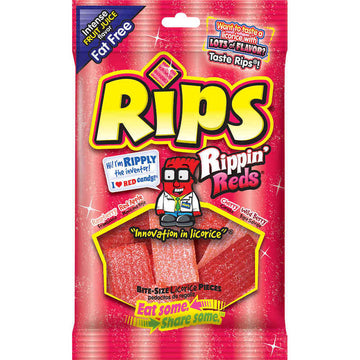 Rips Licorice Bite Size Chewy Candy Various Flavors, 4 oz