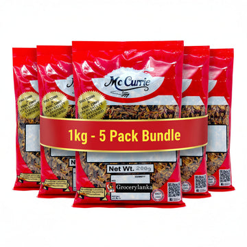 Mc Currie Maldive Fish Chips 1kg (2.2lb) - 200g x 5 Pack Bundle