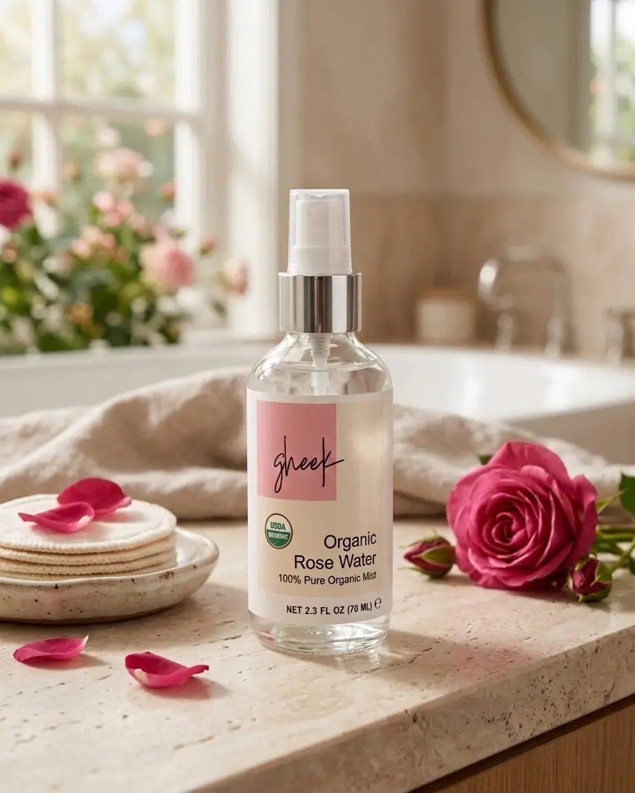 Rose Water Face Mist, Certified Organic