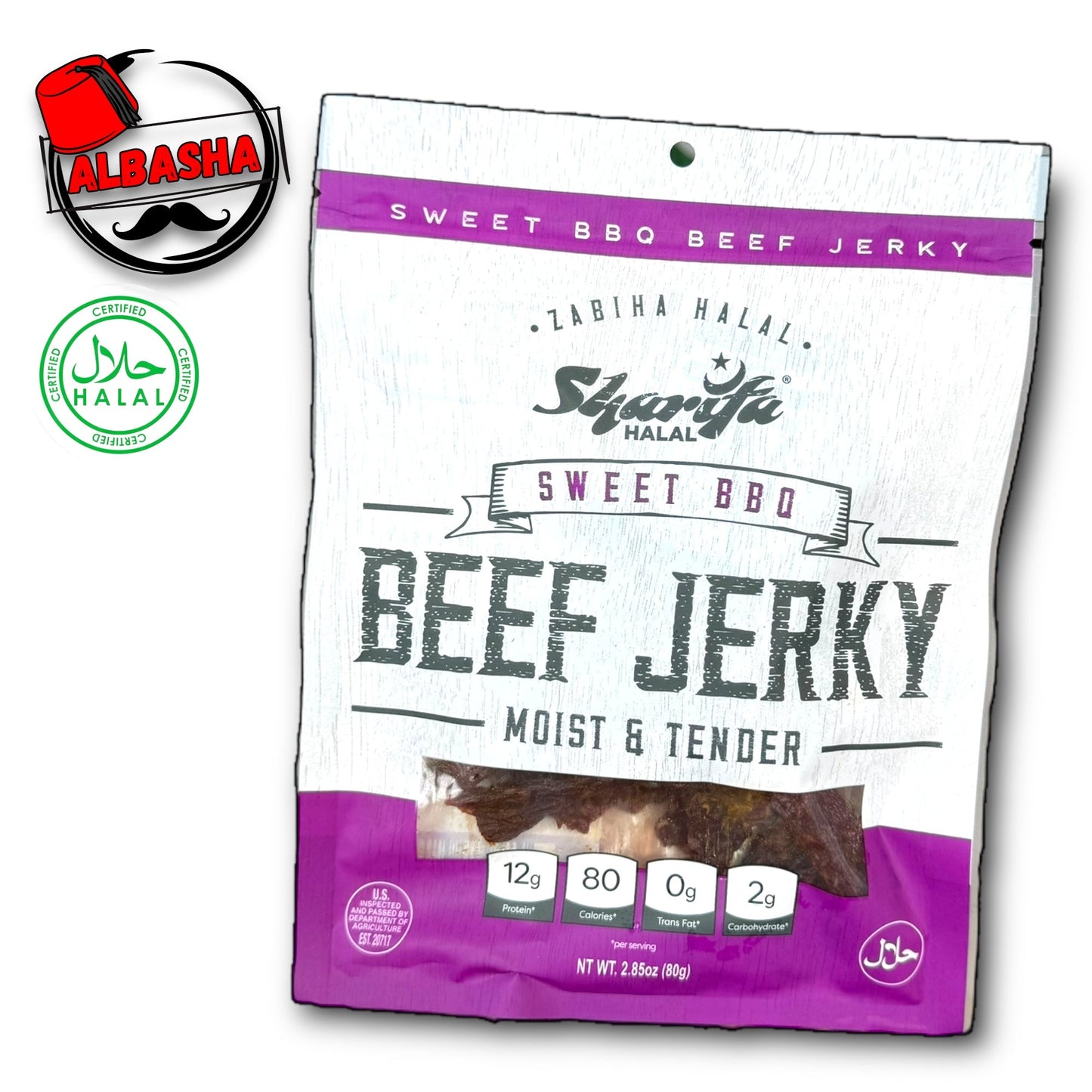 Sharifa Halal Beef Jerky – Six Flavors (80g)
