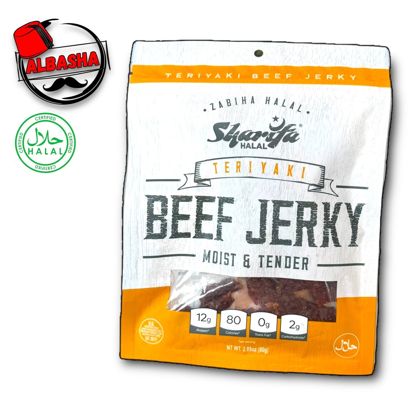 Sharifa Halal Beef Jerky – Six Flavors (80g)