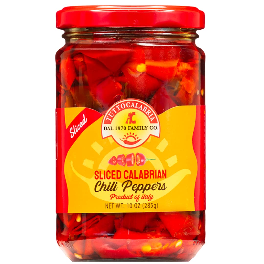 TuttoCalabria Sliced Calabrian Chili Peppers, 10 oz