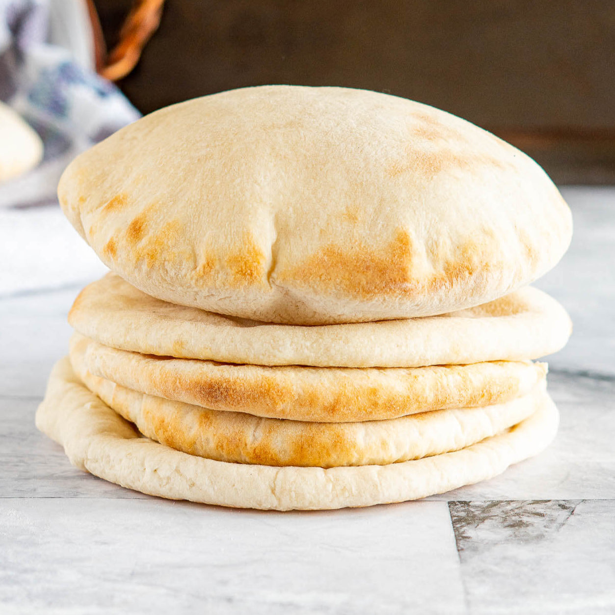 Fresh Baked Pita Bread – 10 Soft, Chewy Pieces