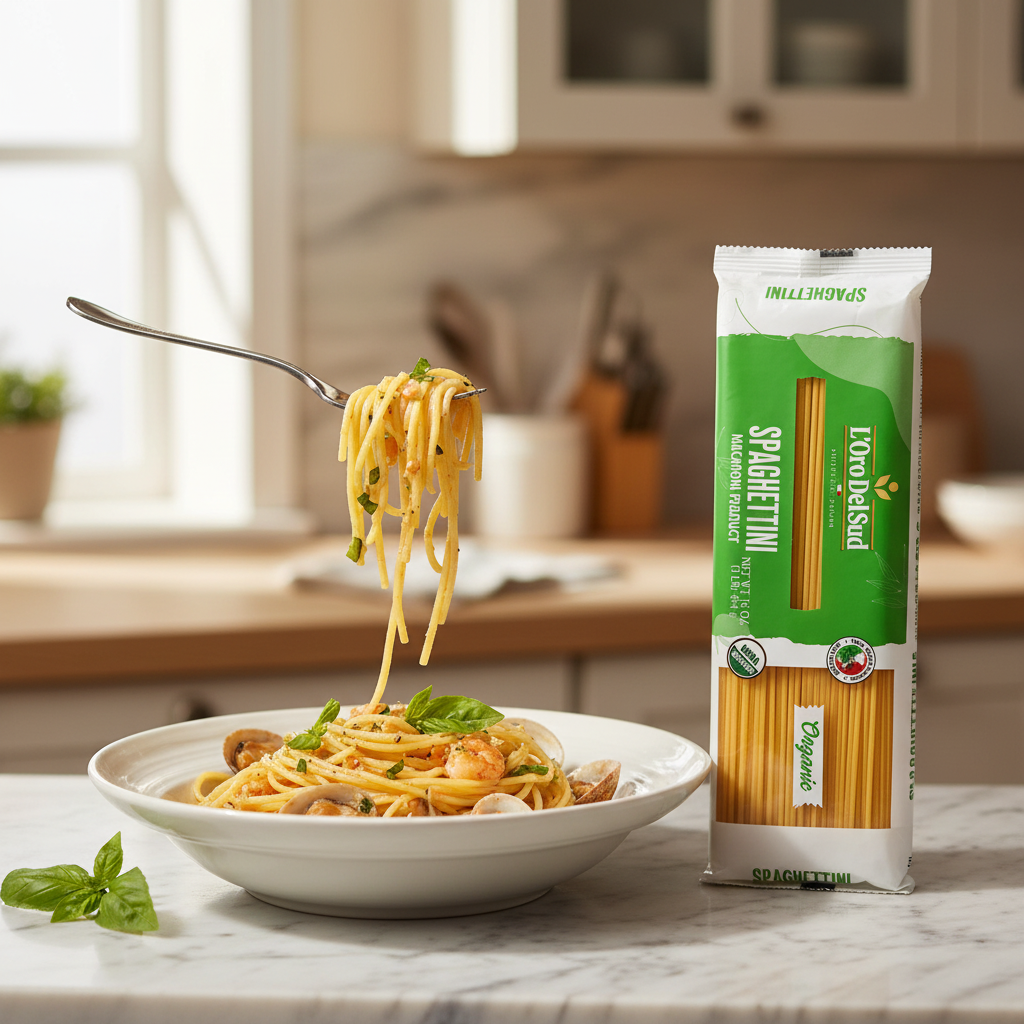 L'Oro Del Sud, Organic Spaghettini Pasta 20 Pack x 1 lb
