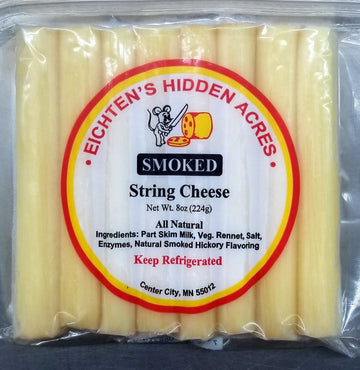 Smoked String Cheese, Smoked 8 oz Package