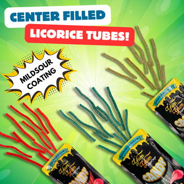 Center Filled Sour Licorice Tubes