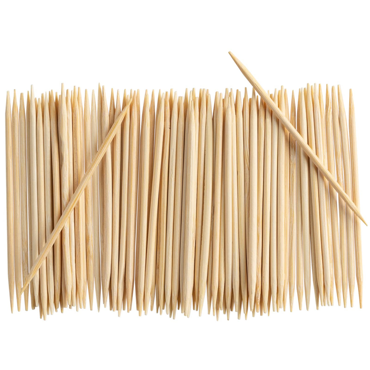 450 Qty BiteMyWood Unflavored Double Point Birchwood Toothpicks DP1 in Reusable Plastic Jar - USA Made