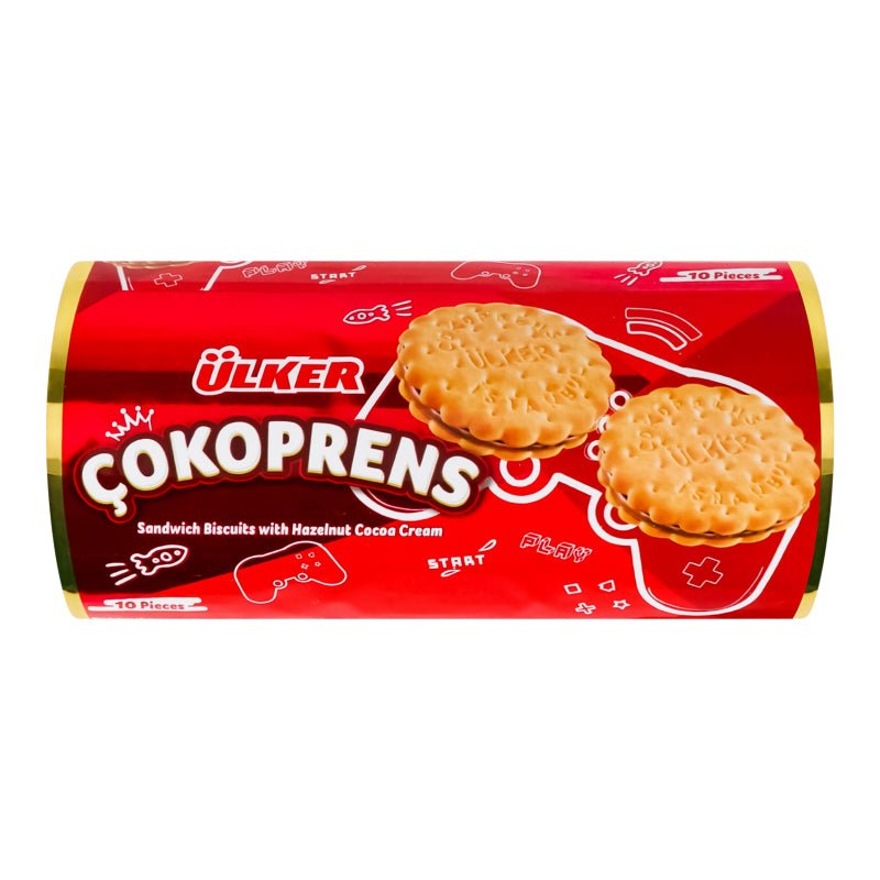 Ulker Çokoprens Sandwich Biscuits With Hazelnut Cocoa Cream - 10 Pack, 350g