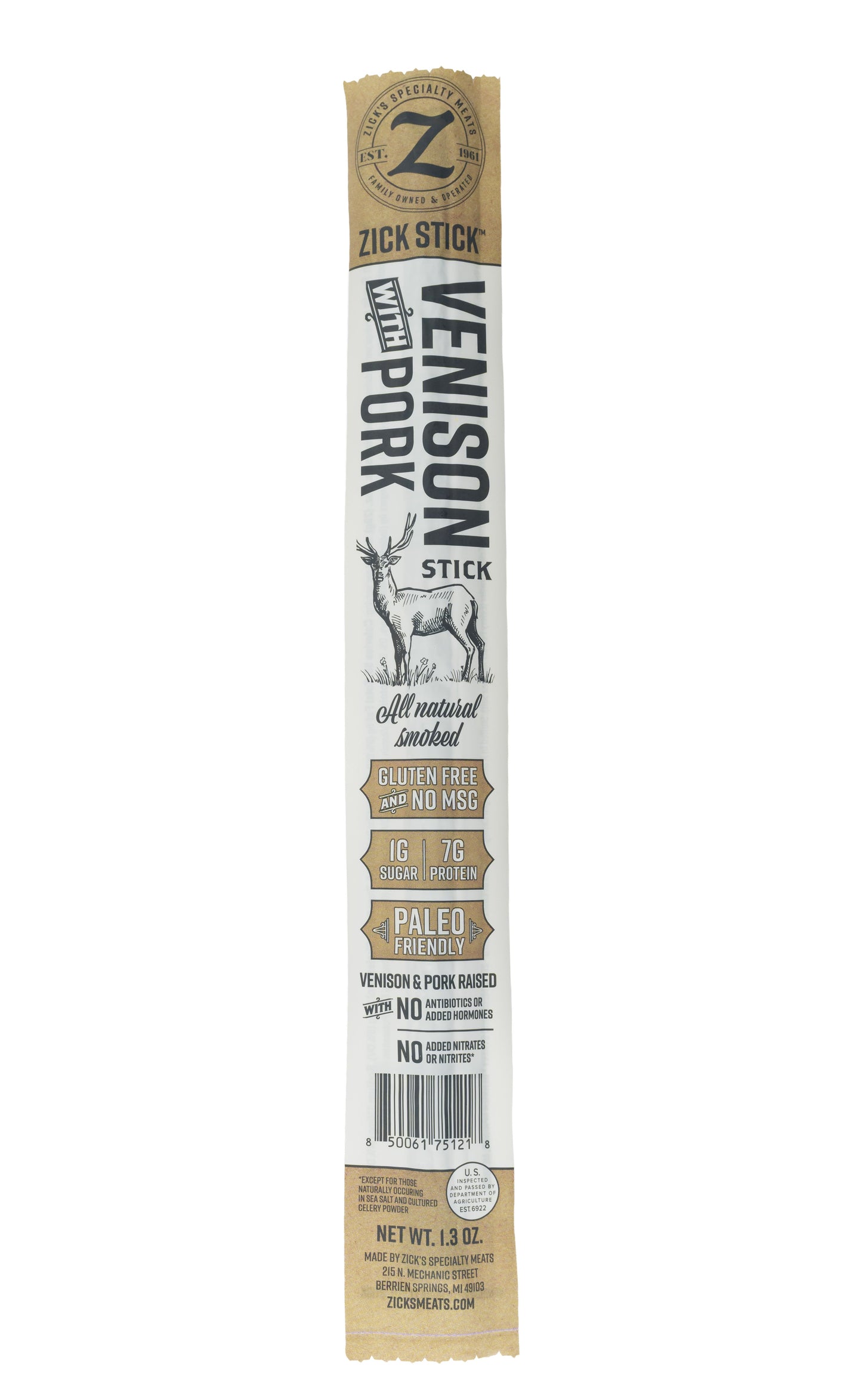 Zick Stick Venison with Pork – 1.3oz