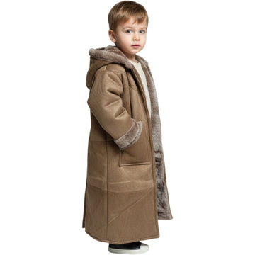 Kids Winter Fur Coat – Hooded & Stylish for 3-4 Year Olds, Warm Faux Fur Outerwear