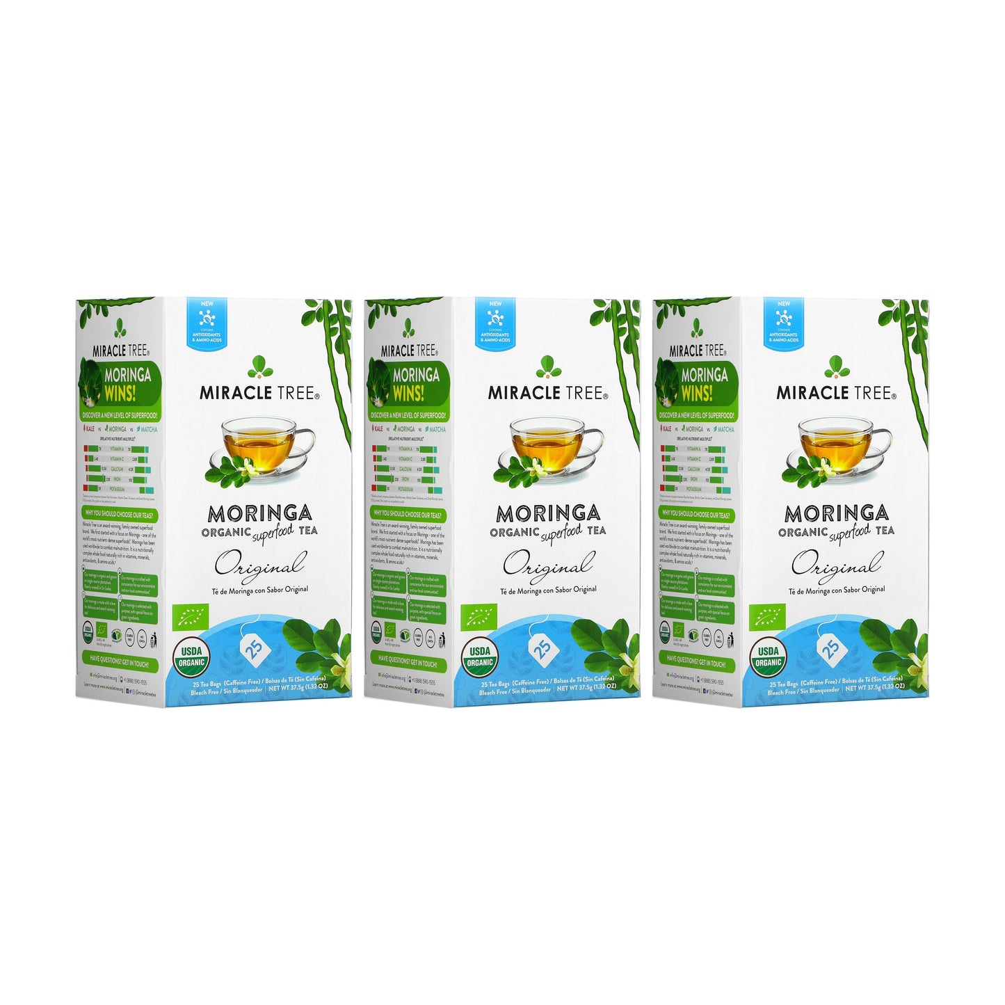 Organic Moringa Tea - Original - Caffeine-Free Herbal Tea