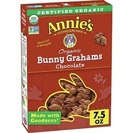 Annies Organic Chocolate Bunny Graham Crackers, 7.5 oz (Pack of 12)