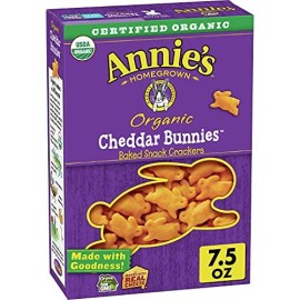 Annies Cheddar Bunnies Baked Snack Crackers 7.5 oz (Pack of 12)