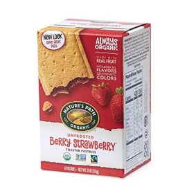 Natures Path Organic Unfrosted Berry Strawberry Toaster Pastries, 11 Ounce (Pack of 12), Non-GMO, Made with Real Fruit