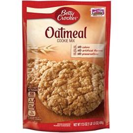 Betty Crocker Baking Mix, Oatmeal Cookie Mix, 17.5 Oz Pouch (Pack of 12)