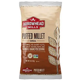 Arrowhead Mills Puffed Millet Cereal, 6 Ounce Bag (Pack of 12)
