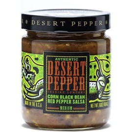 Desert Pepper Corn Black Bean Roasted Pepper Salsa, Medium, 16-Ounce