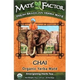 The Mate Factor Organic Yerba Mate Tea chai -- 20 Tea Bags