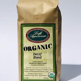 Caffe Appassionato Organic Decaf Blend Ground Coffee 12-Ounce Bag (Pack of 3)