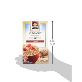 Quaker Instant Oatmeal Organic Regular, .98 oz, 8-Count Boxes (Pack of 4)