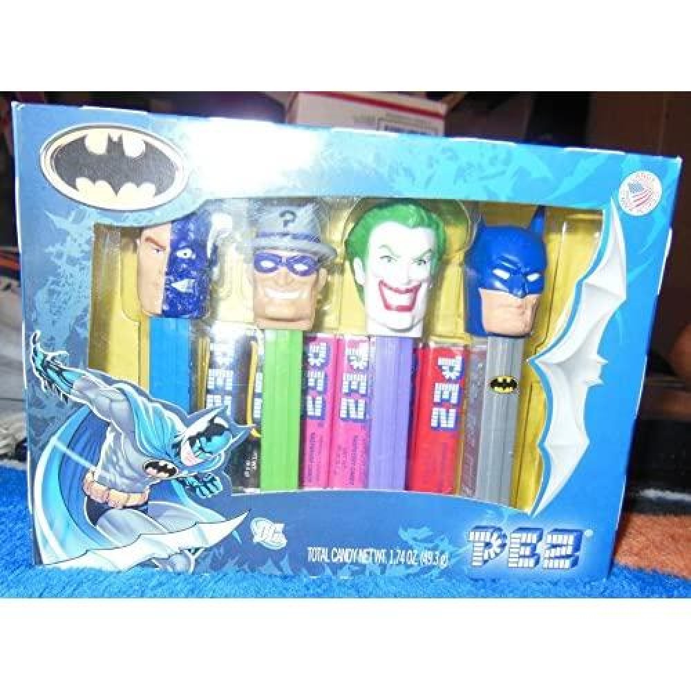 PEZ Batman Collectors Set with Batman, Joker, Riddler, and Two-Face Candy Dispensers