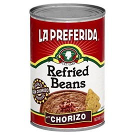 La Preferida Refried Beans Chorizo 16-Ounce (Pack of 12)