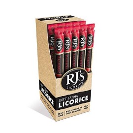 RJ's Soft Eating Licorice Logs, Raspberry, 1.4 Ounce