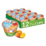Dole Fruit Bowls Diced Peaches in 100% Juice, Gluten Free Healthy Snack, 7 Oz, 12 Total Cups