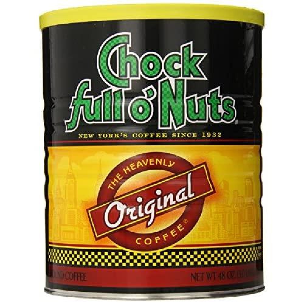 Chock Full O Nuts Ground Coffee, Original Blend, 48 Ounce (Medium Roast)