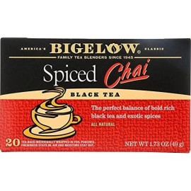 Bigelow, Spiced Chai Tea (Caffeinated), 20 Count
