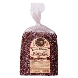 Amish Country Popcorn | 6 lb Bag | Red Popcorn Kernels | Old Fashioned with Recipe Guide (Red - 6 lb Bag)
