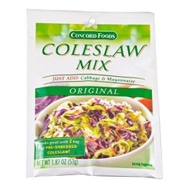 Concord Foods Coleslaw Mix, 1.87 Ounce Pouches (Pack of 18 )