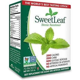 SweetLeaf Stevia Sweetener, Natural, 70 Count