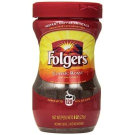 Folgers Classic Roast Instant Coffee, 8 Ounce (Pack of 3)