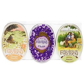Anis De Flavigny - Orange, Anise and Violet Flavored Candies From France 3 Pack 3x1.75oz
