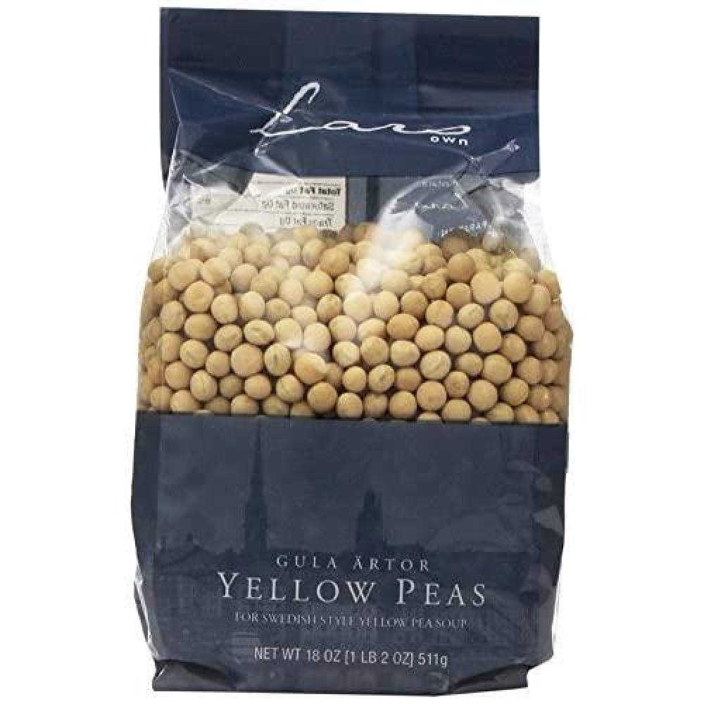 Lars Own Peas Yellow, 18-Ounce (Pack of 6)