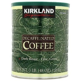 Kirkland Signature Dark Rost Fine Grind Decaf Arabica Coffee, 48 Ounce
