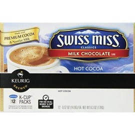 Swiss Miss Milk Chocolate Hot Cocoa, Keurig Single-Serve K-Cup Pods, 12 Count
