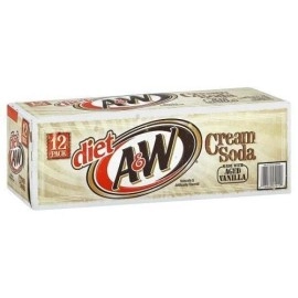 A&W Diet Cream Soda, 12 Fl Oz (Pack of 24)